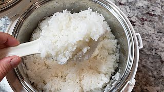 RICE COOKER Method  How I Make Steamed Rice [upl. by Mikeb]