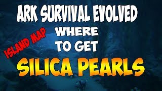 Where To Get SILICA PEARLS in ARK On The ISLAND MAP [upl. by Yreme]