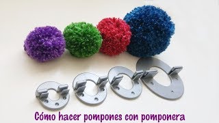 Cómo hacer pompones de lana con pomponera [upl. by Sverre]