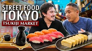 6 Must Try Japanese Dishes in Tokyo  Tsukiji Street Food [upl. by Mumford]