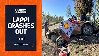 Lappi Crashes Out  WRC Rally Chile Bio Bío 2023 [upl. by Land653]