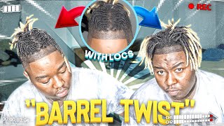 HOW TO Barrel Twist Dreads Yourself [upl. by Adelia]