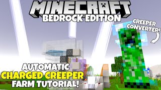 Minecraft Bedrock Automatic Charged Creeper Farm Tutorial Creeper Farm Addition MCPE Xbox PC Ps4 [upl. by Eiramac804]