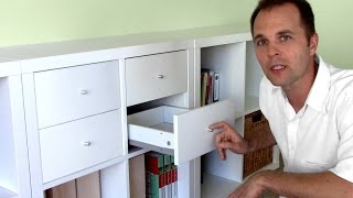 How to assemble Ikea bookshelf drawers  EXPEDIT KALLAX shelf [upl. by Bloom]