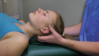 Osteopathic Technique Demo  SubOccipital Release Craniosacral Therapy [upl. by Rinaldo]