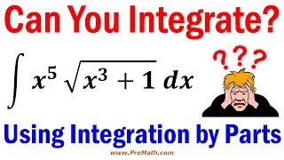 Can You Integrate this Equation  Integration By Parts [upl. by Kasper]