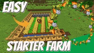 How to make a Crop Farm in Minecraft Starter Crop Farm for Minecraft Survival 114 amp 115 Avomance [upl. by Yedorb]