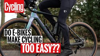 Road Bike vs EBike Do They Make Cycling Too Easy  Head to Head  Cycling Weekly [upl. by Prentiss]