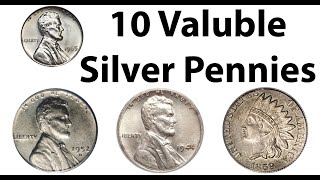 SILVER PENNIES Heres 10 Valuable Silver Pennies Worth Money [upl. by Eintirb]