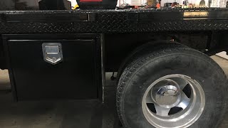 Mounting Underbody Toolboxes On a Flatbed [upl. by Aihsi]