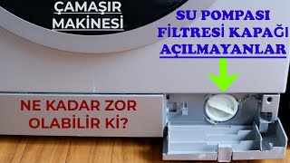 Çamaşır Makinesi Alt Kapak Su Pompası Kapağı Açılmama Sorunu Çözümü [upl. by Hctim]