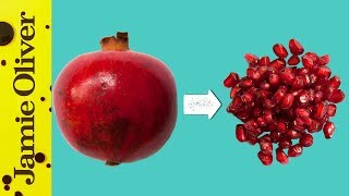 How To DeSeed A Pomegranate  Jamie’s 1 Minute Tips [upl. by Tiffani182]