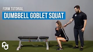 How to Perform Dumbbell Goblet Squat [upl. by Ttenaej]