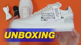 OffWhite x Nike Air Force 1 by Virgil Abloh  Unboxing [upl. by Eneg]