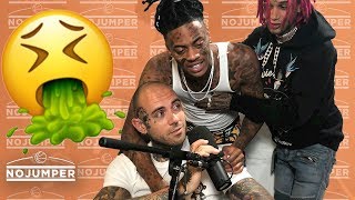 Boonk shows up WASTED to No Jumper almost pukes on Adam22 [upl. by Noland969]