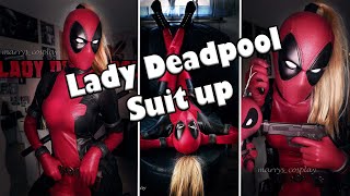 Lady Deadpool Suit Up  get into cosplay [upl. by Ilrac]