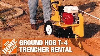 Ground Hog 18 in Trencher  The Home Depot Rental [upl. by Joliet212]