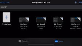 How To SAVE SONGS on GARAGE BAND [upl. by Occer832]