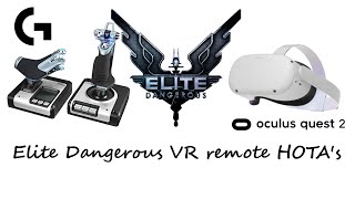 Elite Dangerous VR mode on Oculus Quest 2 with remote HOTAS [upl. by Ahsitil920]