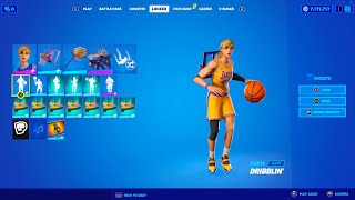 Fortnite NBA Skins amp Dribblin traversal Emote showcase [upl. by Mikkel]