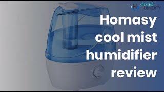 Homasy Cool Mist Humidifier Review 45L The Best Humidifier for Bedroom [upl. by Garceau832]