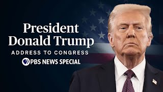 WATCH LIVE President Donald Trumps 2025 address to Congress  PBS News Special [upl. by Ehsom]