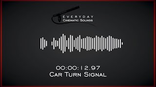 Car Turn Signal  HQ Sound Effect [upl. by Zeiger]