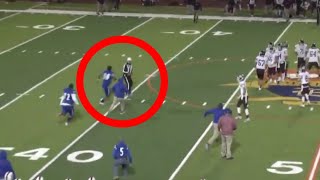 Player Attacks Ref in Texas High School Football Game  2020 [upl. by Elleval128]