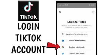 How to Login in Tiktok Account Using your Google Account [upl. by Oiretule]