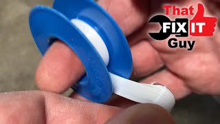 Plumber shows how to apply teflon tape and thread sealant [upl. by Swee]