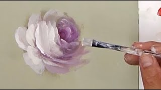 Painting a Beginning Rose with Acrylics [upl. by Ybreh234]