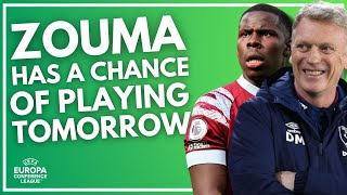 ZOUMA HAS A CHANCE FOR TOMORROW  MOYES AZ ALKMAAR PRESS CONFERENCE  EUROPA CONFERENCE LEAGUE [upl. by Yemrej]