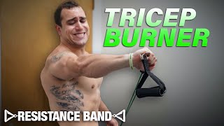 Resistance Band Tricep Workout At Home to Get Ripped [upl. by Nybbor]