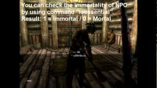 SKYRIM  How to Kill Immortal Essential NPCs [upl. by Cornelle121]