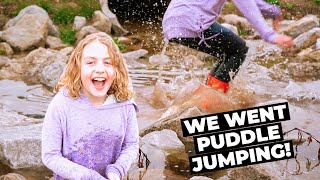 PUDDLE JUMPING  5 Kids Puddle Jumping  MAKING FOREVER MEMORIES [upl. by Huberman]