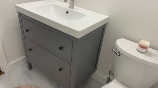 HOW TO install IKEA Hemnes  Odensvik  Dalskär bathroom vanity [upl. by Ronyam]