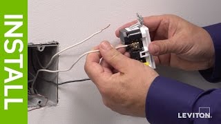 How to Install a GFCI Outlet AFCI and Dual AFCIGFCI Outlet  Leviton [upl. by Zashin]