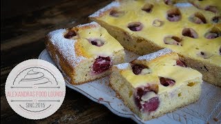 KirschQuarkKuchen mit frischen Kirschen Mega lecker [upl. by Hpejsoj]