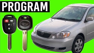 How To Program a Toyota Corolla Key 20052019 [upl. by Erodavlas]