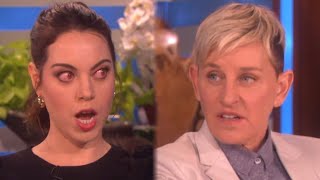 Aubrey Plaza FLIPS OUT On Ellen DeGeneres [upl. by Rubenstein347]