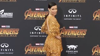 Evangeline Lilly “Avengers Infinity War” World Premiere Purple Carpet [upl. by Ruskin]