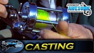 How to cast a fishing reel for beginners Multiplier Reel  TAFishing [upl. by Ardnwahs277]