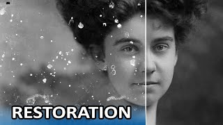 PHOTOSHOP TUTORIAL Photo Restoration How to repair and restore damaged Photographs [upl. by Efar416]