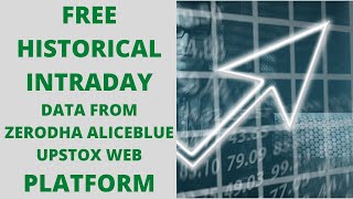 Free Historical Intraday Data from Zerodha Aliceblue Upstox Web Platform 2021 [upl. by Manon481]