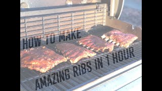 1 Hour Ribs On The Grill How To [upl. by Maxie633]