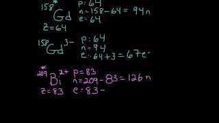 Isotopes Examples determining protons neutrons electrons [upl. by Alemahs]