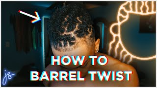 How To Barrel Twist Dreadlocks  Dreadlock Styles  High Top Dreads [upl. by Areit]