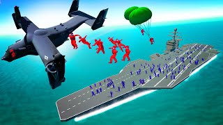 LEGENDARY OSPREY INVASION On the Aircraft Carrier in Ravenfield [upl. by Sugirdor149]