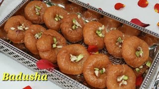 Badusha Sweet in Kannada  ಬಾದೂಸಾ ಸ್ವೀಟ್  Easy Badhusha Recipe in Kannada  Rekha Aduge [upl. by Anaoy]