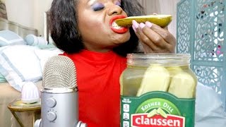 Pickle ASMR Eating SoundsBIG CrunchIntense  Spirit Payton [upl. by Gwennie]